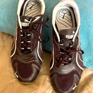 Puma brown sneakers, sz 8, worn a few times